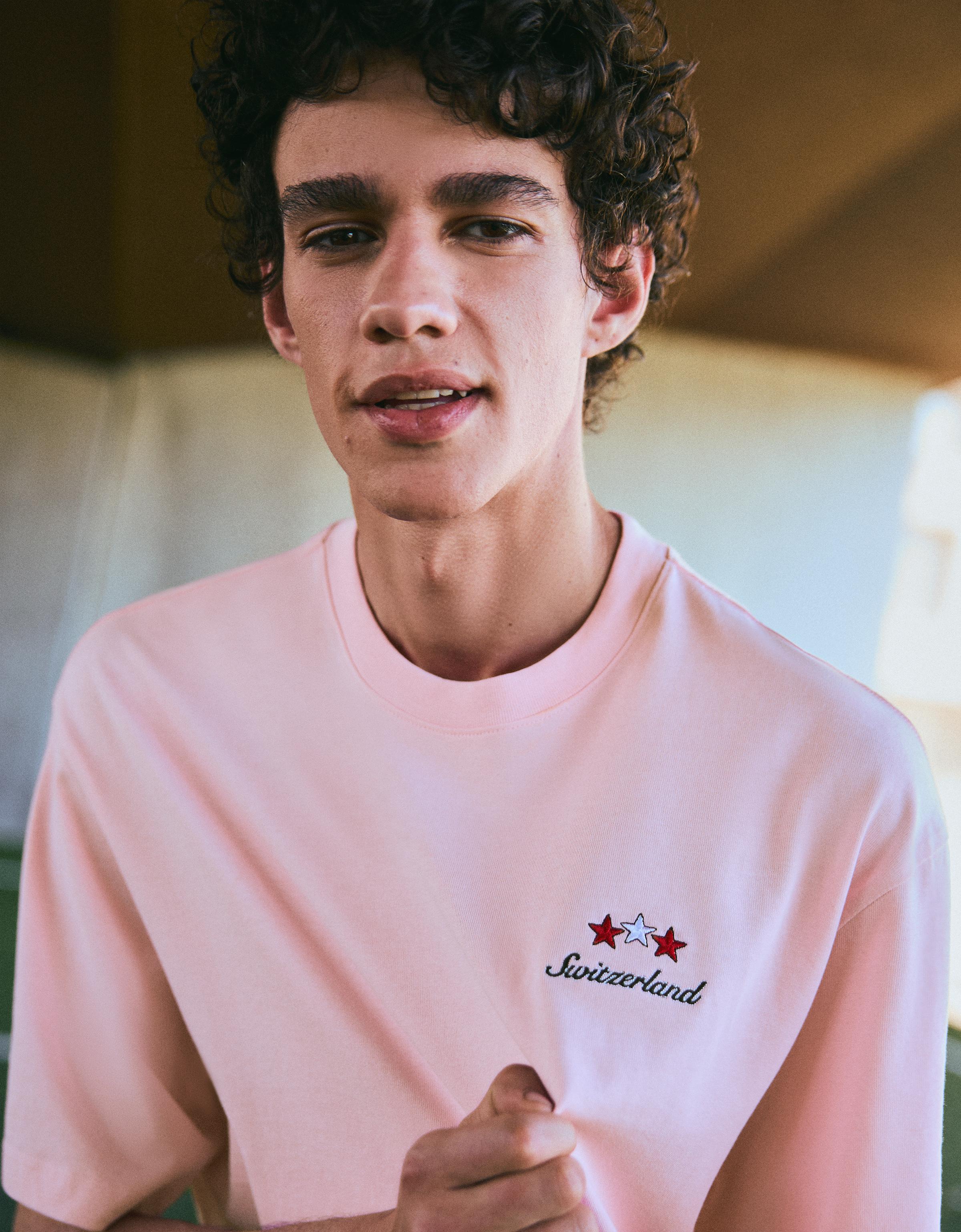 Heavy boxy T-shirt — Pink