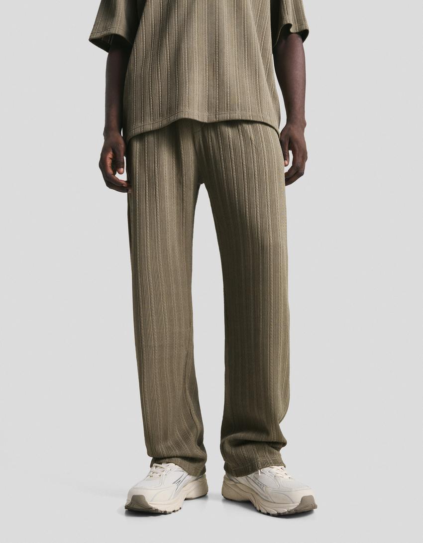 Pantalon structure-Kaki