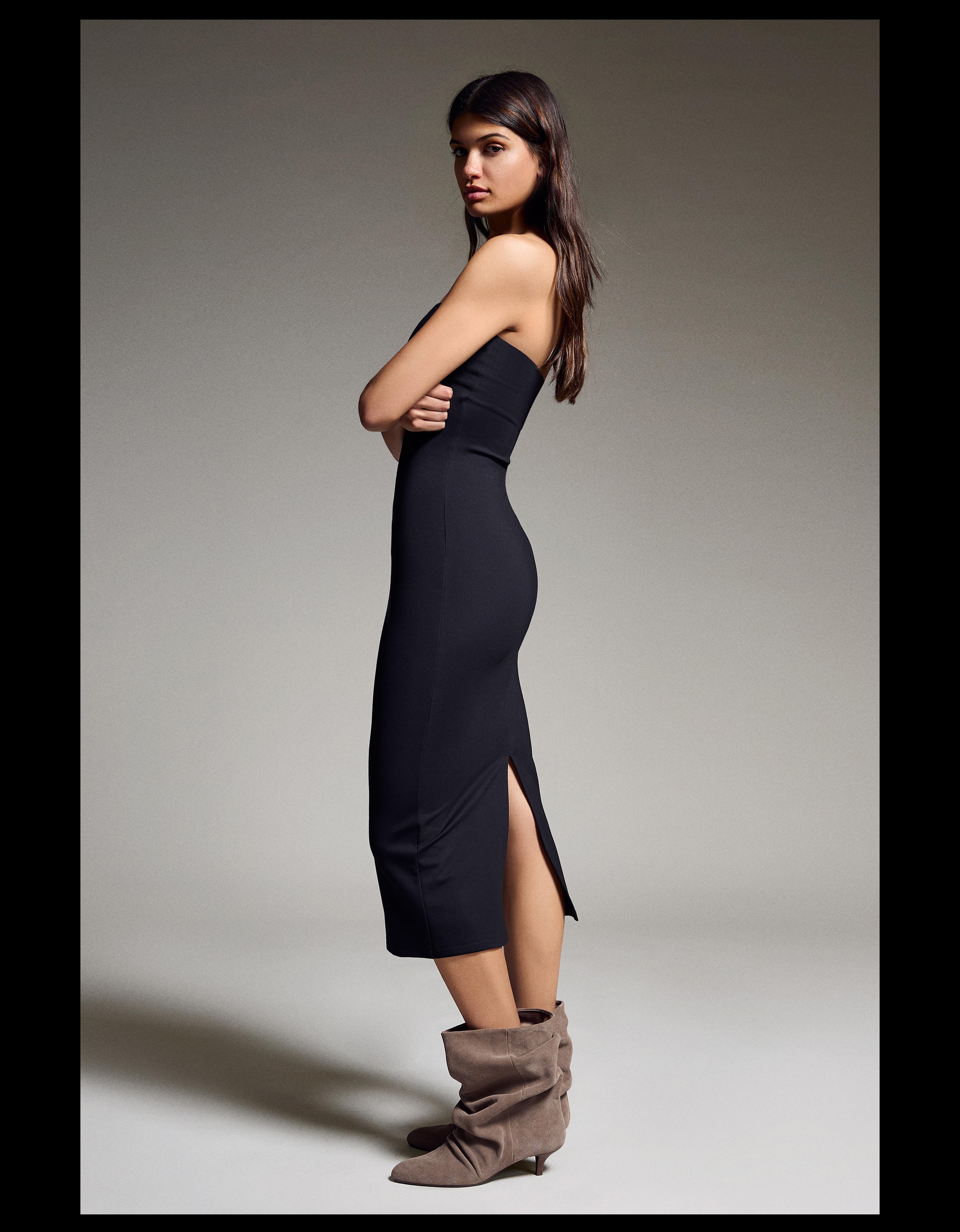 Bandeau triko midi elbise - Görsel 18