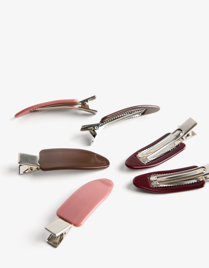 Lot de 3 pinces-Rose-1