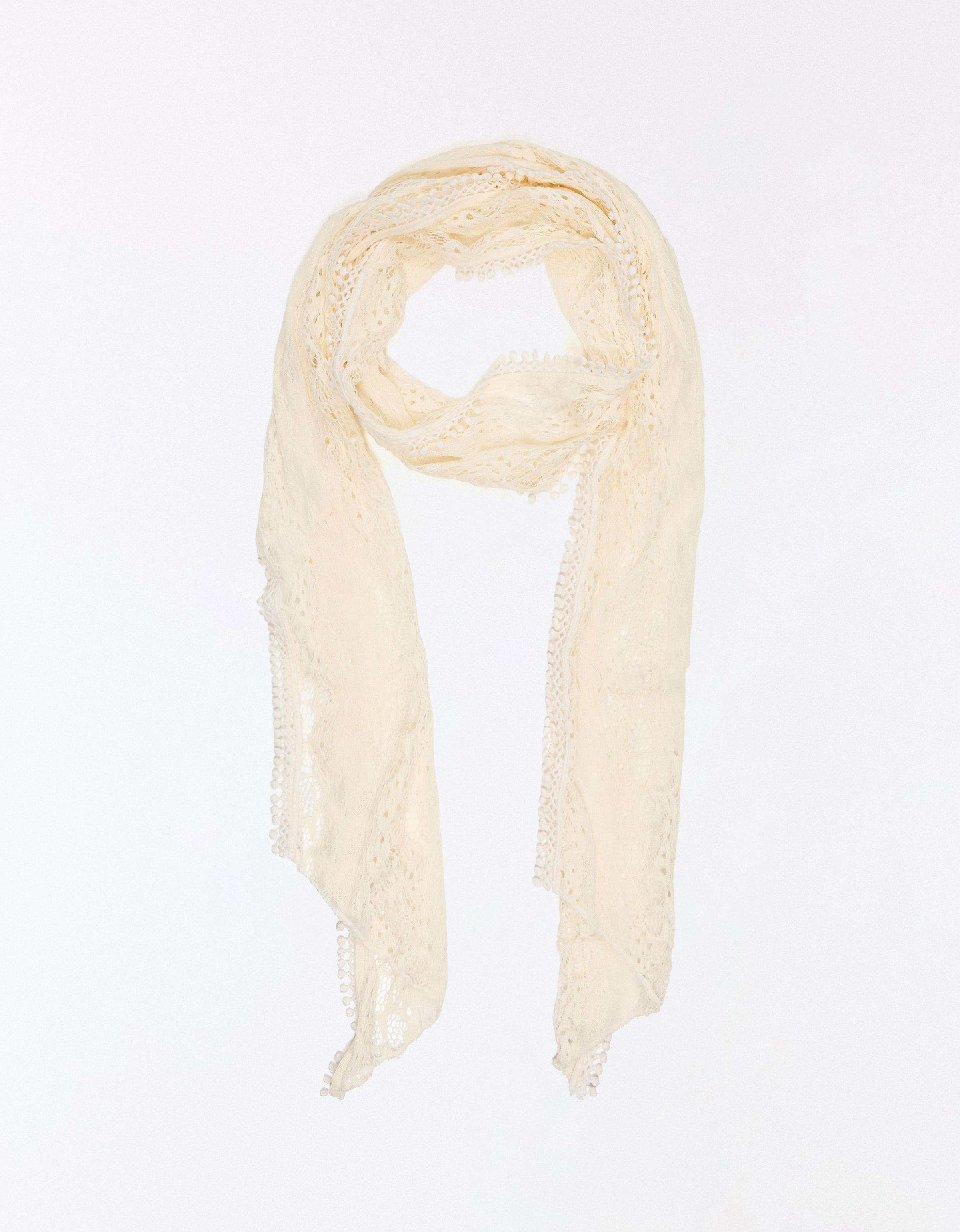 Lace scarf — Cream