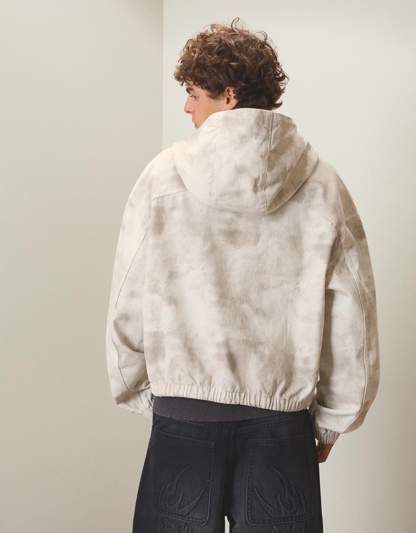 Mintás dzseki-Szürke