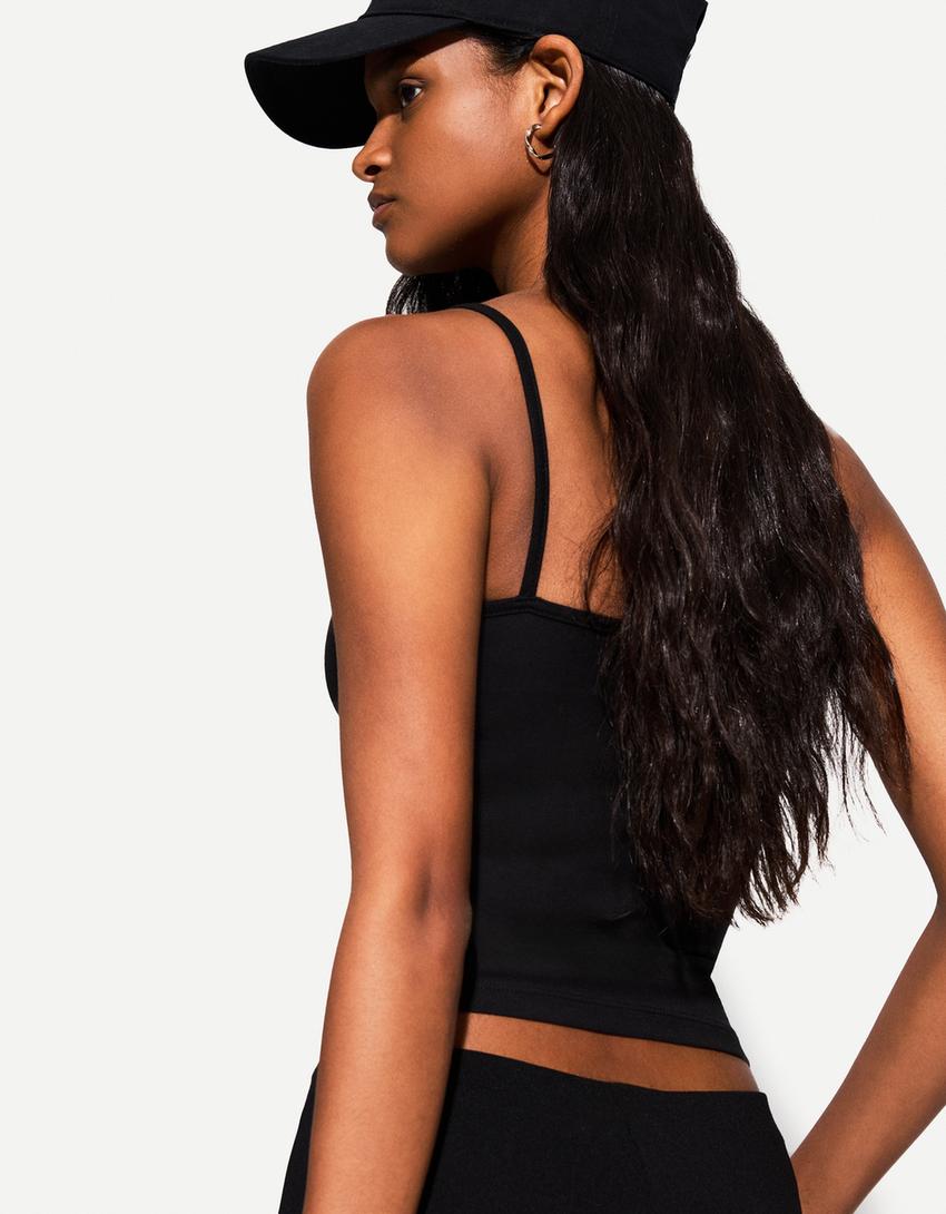 Strappy top-Black-1