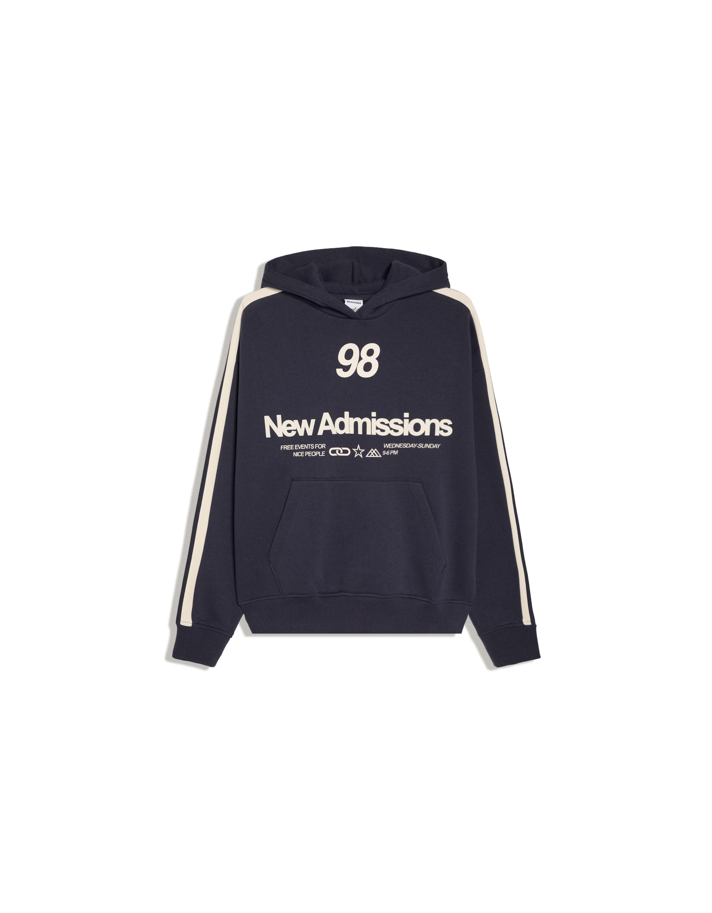 Printed hoodie — Navy
