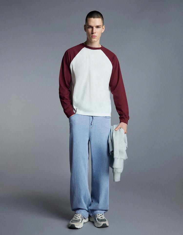Straight jogger jeans — Light blue