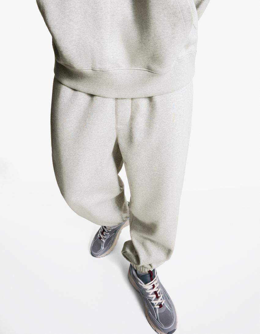 Jogginghose aus Fleece-Grau-2