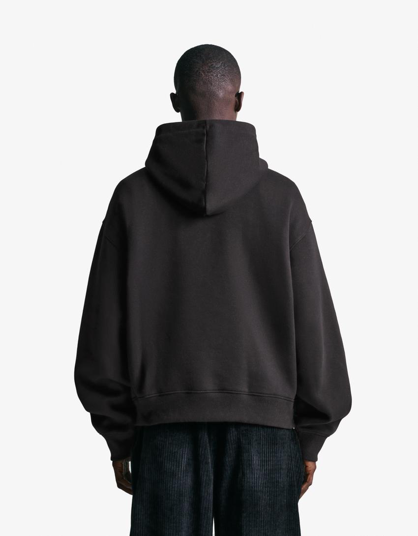 Sudadera capucha print-Negro-1