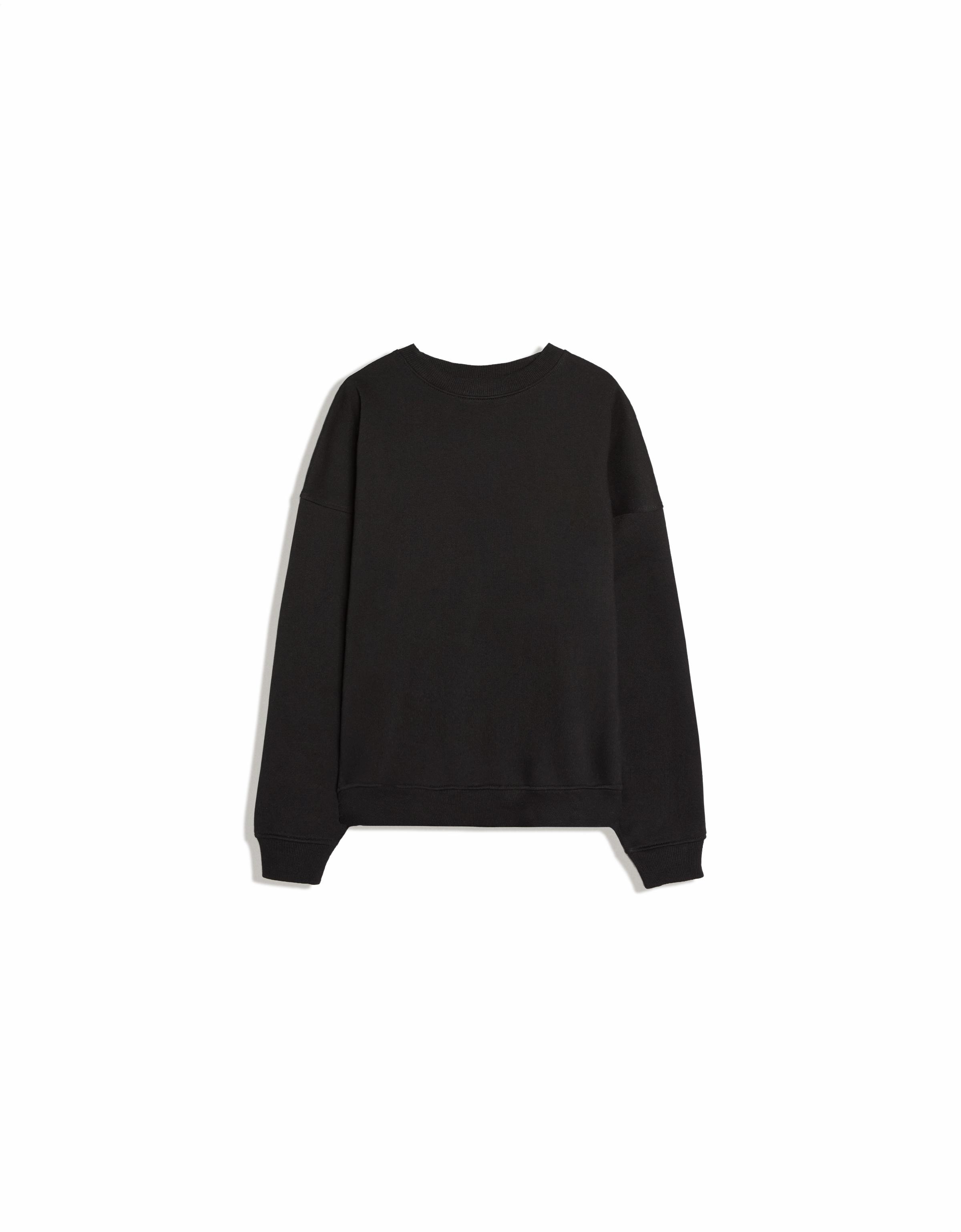 Round neck sweatshirt — Black