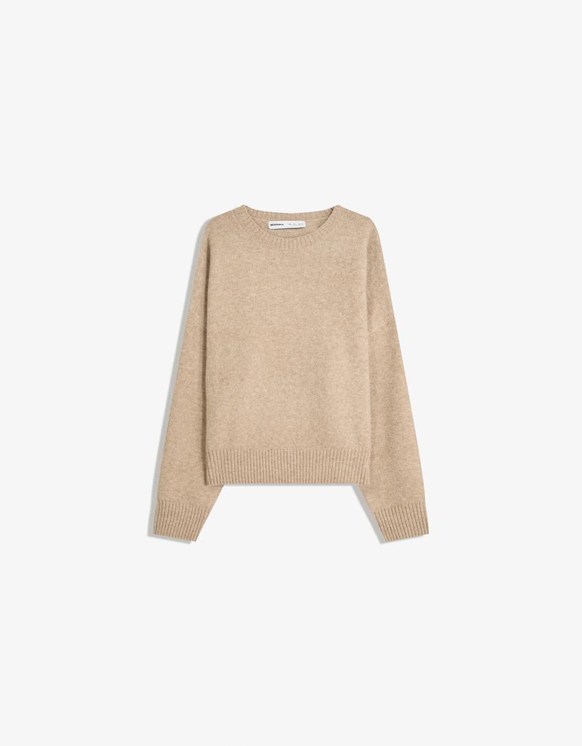 Cropped jumper-Camel-4