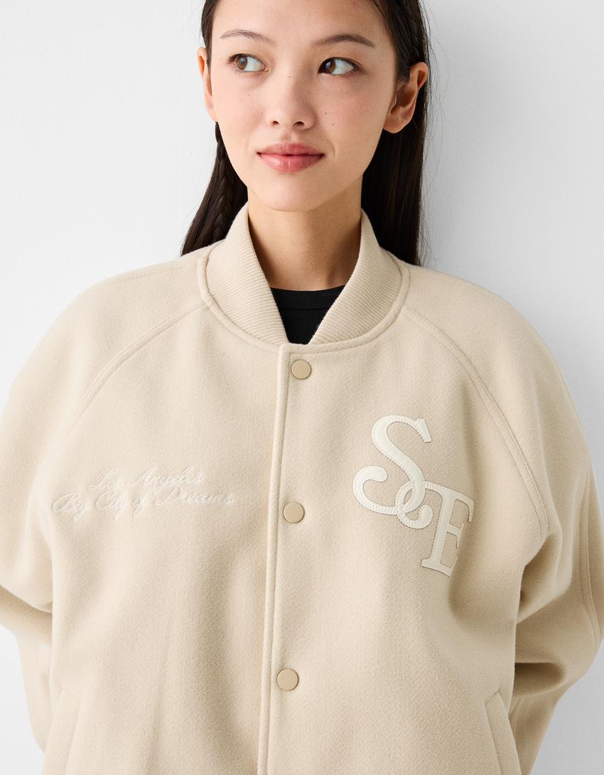 جاكيت بومبر من قماش ثقيل مطرز-حجري-2