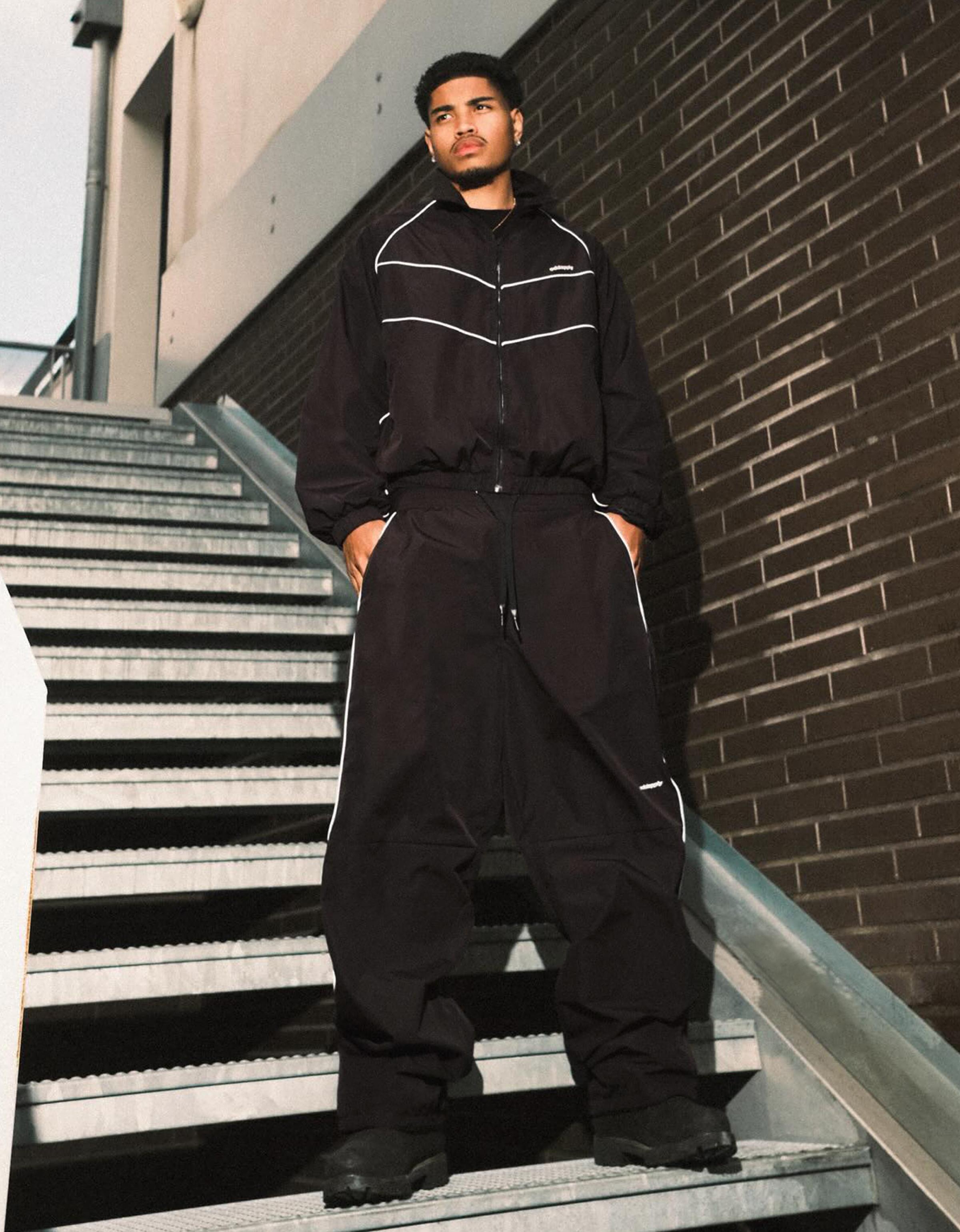 Süper baggy fit teknik pantolon - Görsel 84