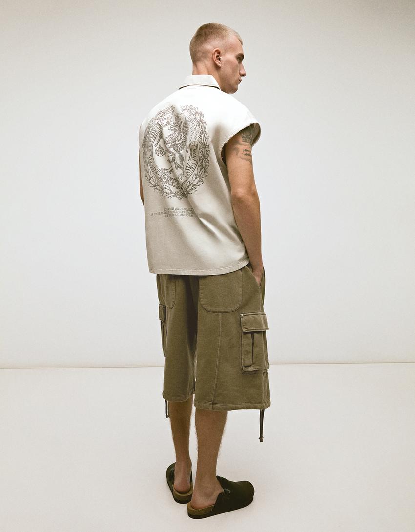 Printed camisole-Grey