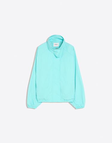 Oversize nylon batwing sleeve jacket — Turquoise 1