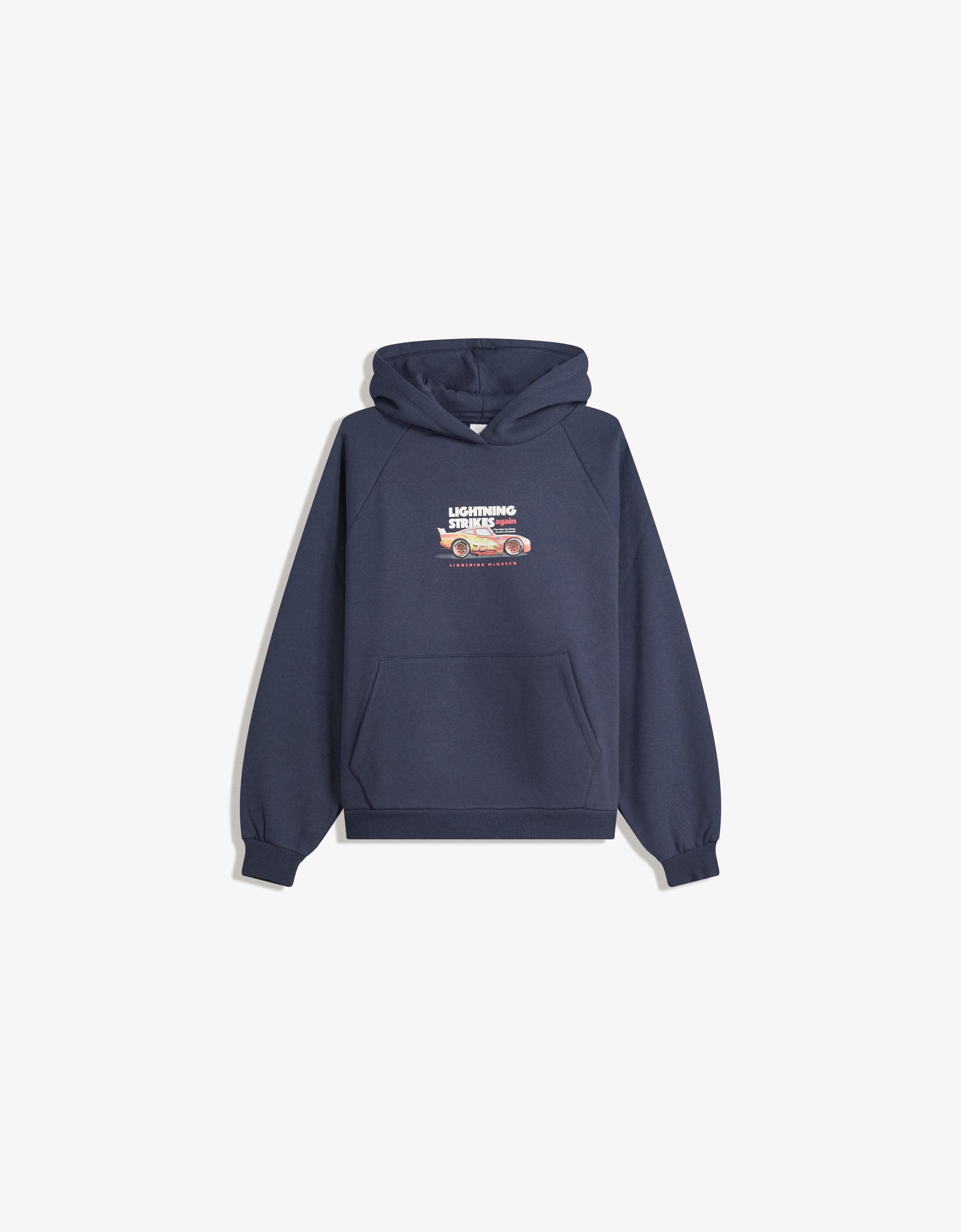 Bershka Cars Hoodie Damen Xs Marinenblau