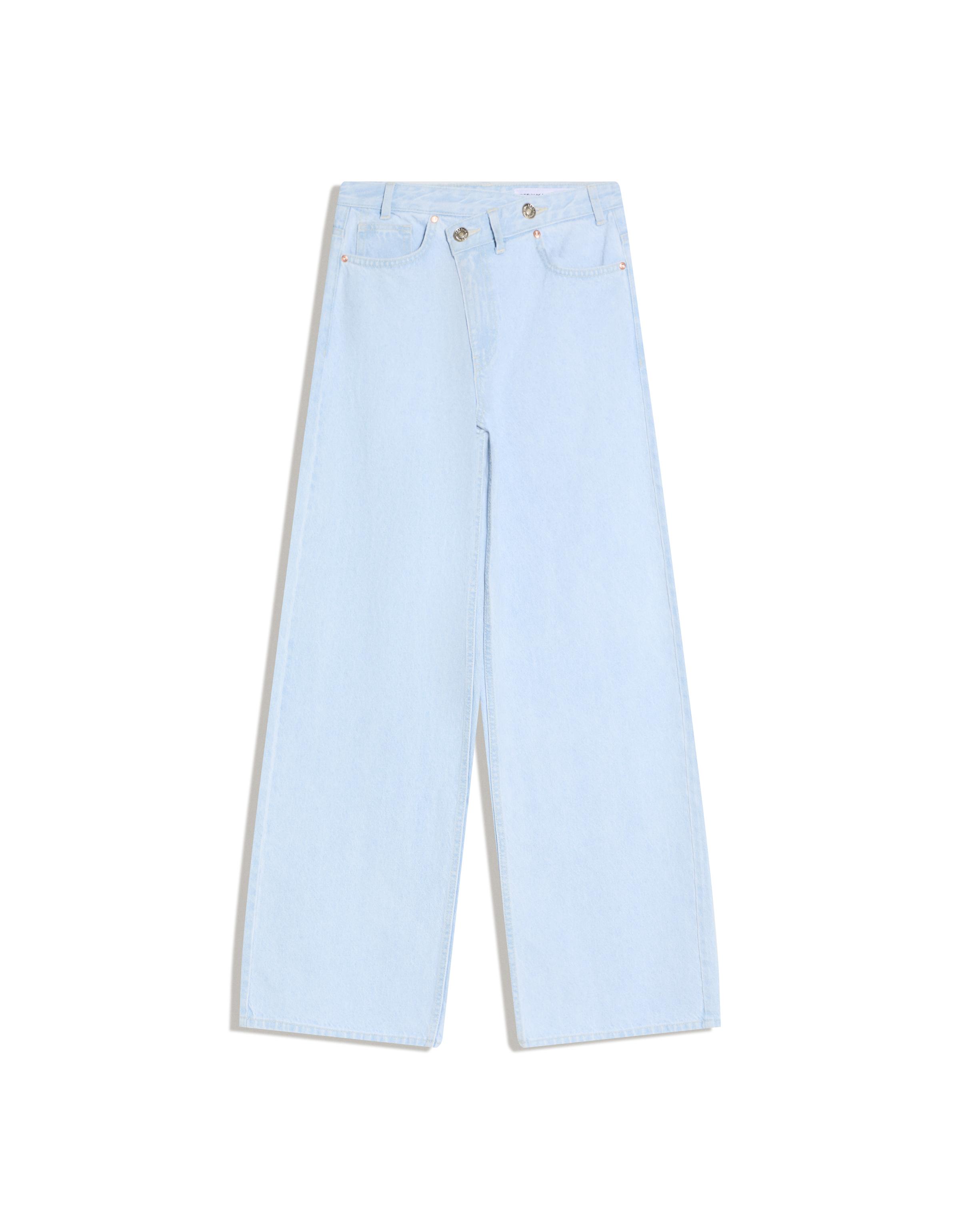 Çapraz belli yüksek bel geniş paça jean - Görsel 56