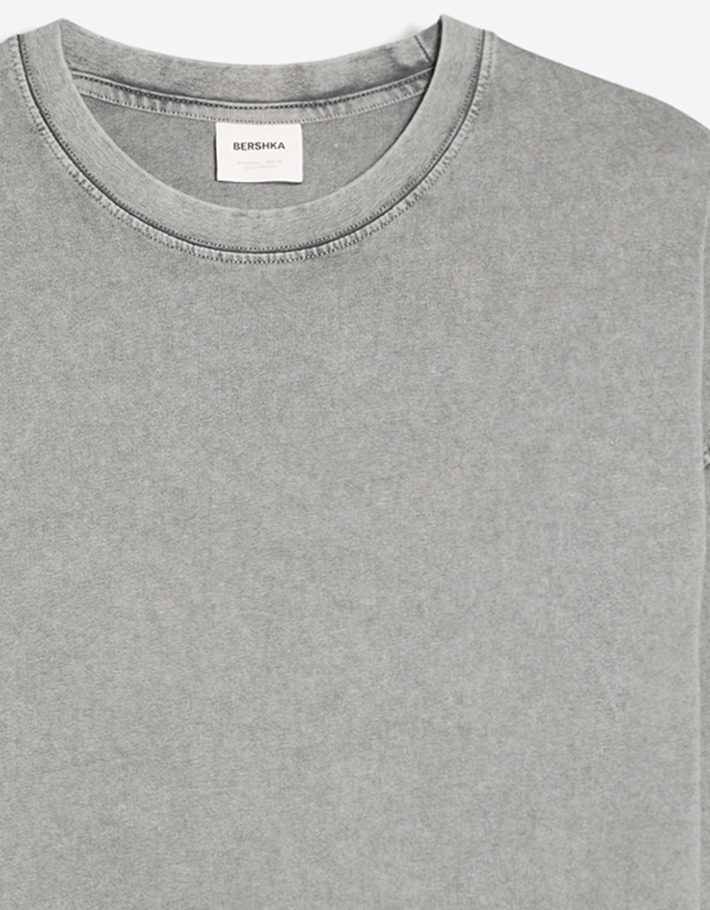 Boxy long sleeve T-shirt — Grey