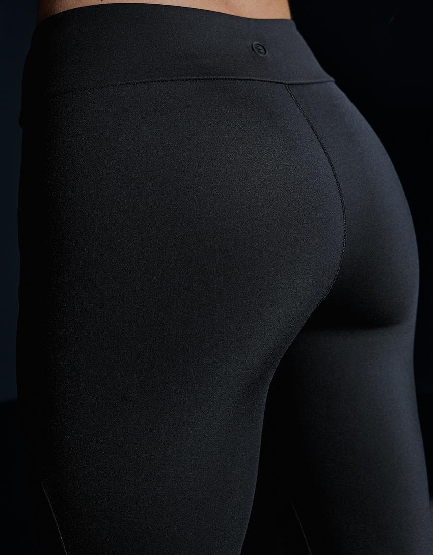 Breathable & Quick-dry flared technical fabric trousers-Black