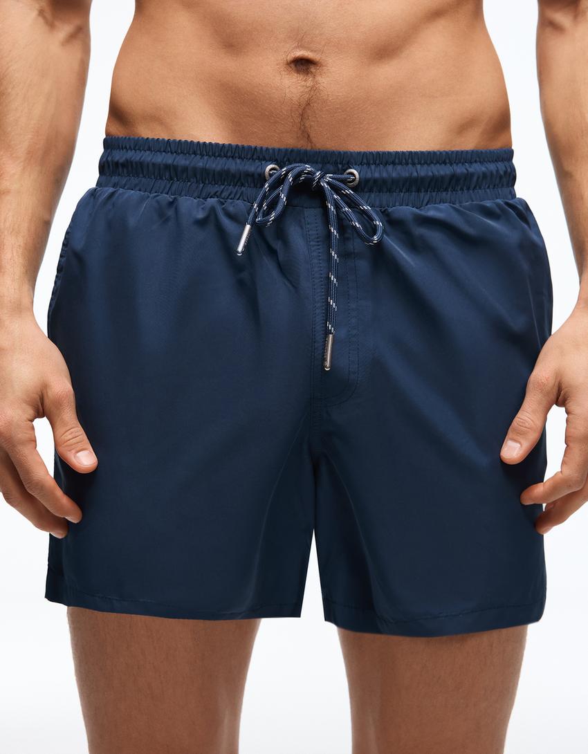 Basic Badeshorts-Marinenblau