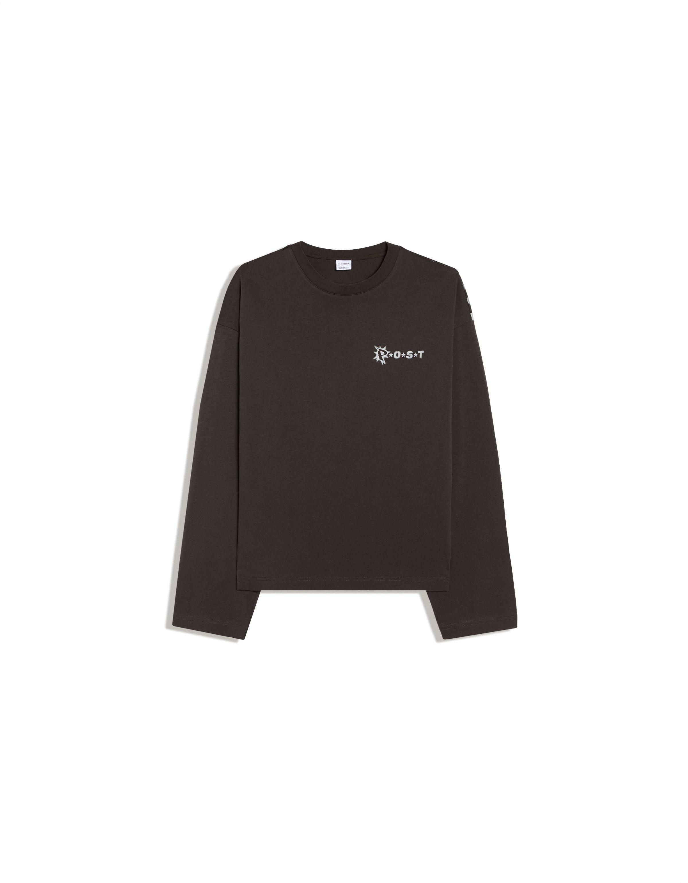 Long sleeve print T-shirt — Grey