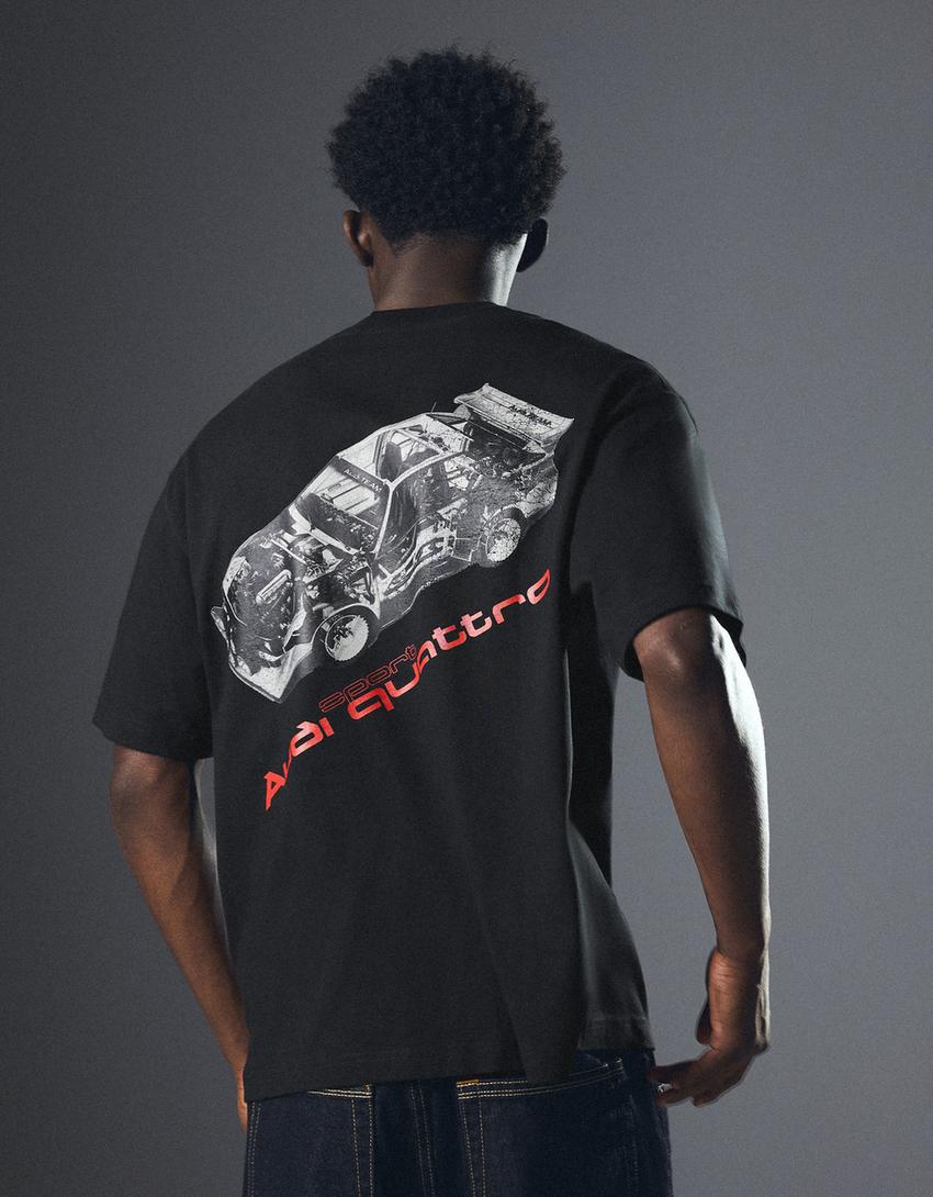 Camiseta relaxed AUDI-Negro