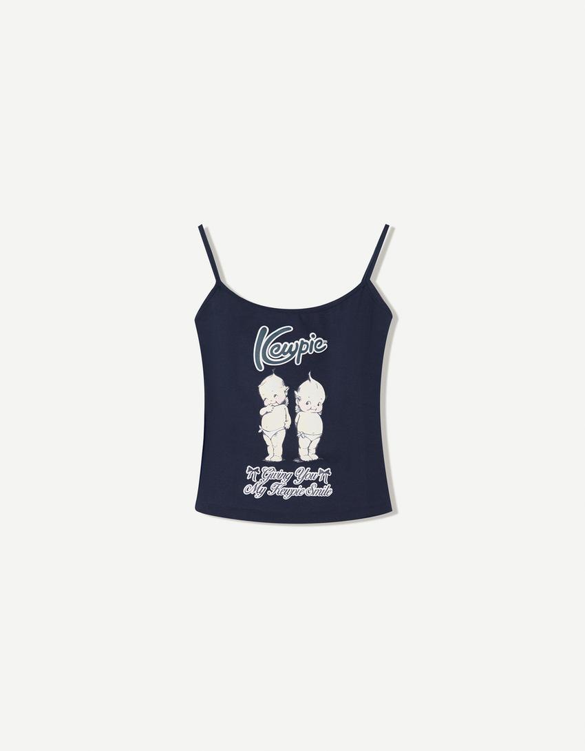 Top Kewpie tirantes print-Marino