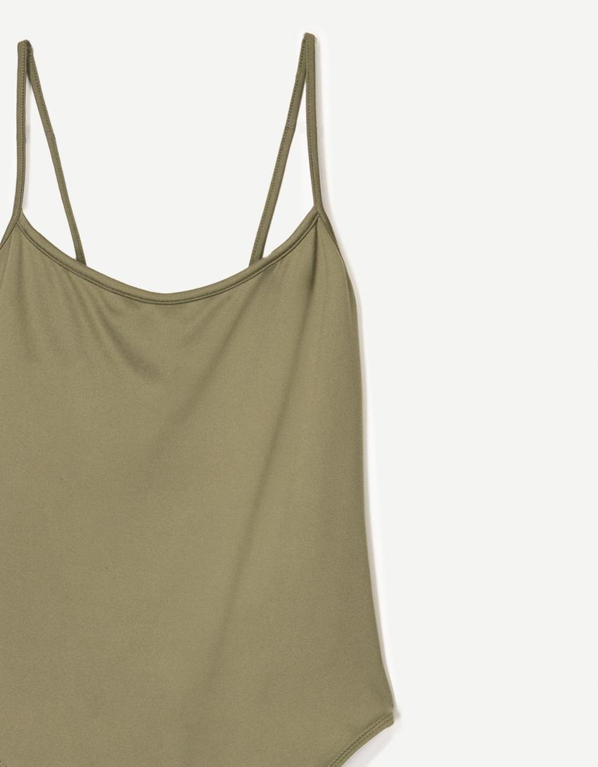 Tank bodysuit-Khaki-2