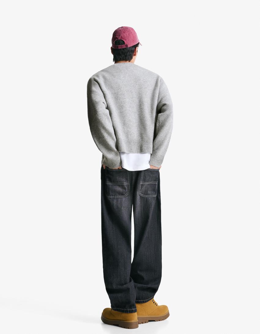 Cropped jumper-Grey-3
