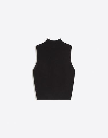 High neck knit waistcoat — Black 5