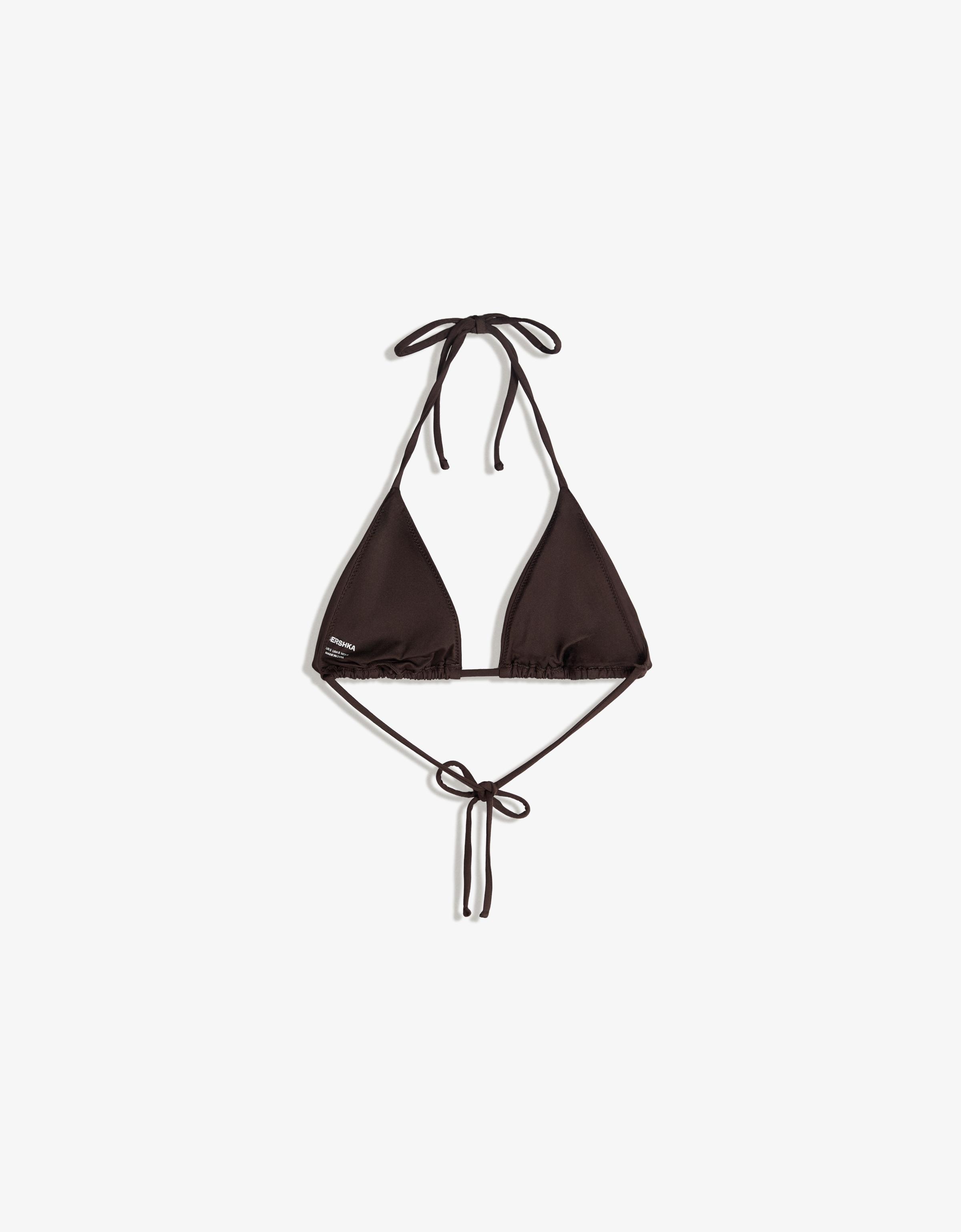 Triangle bikini top — Brown