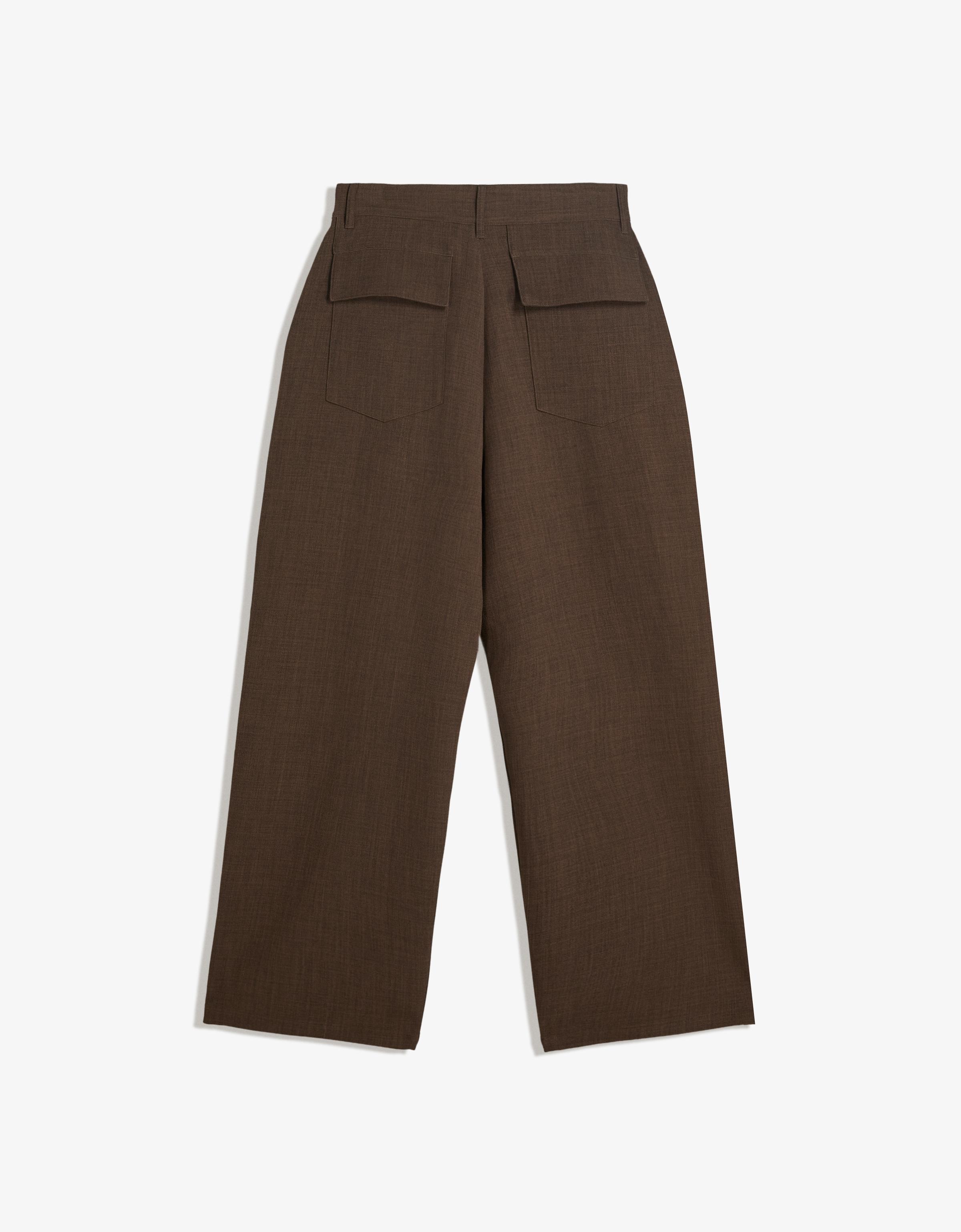Super baggy tailored trousers — Brown