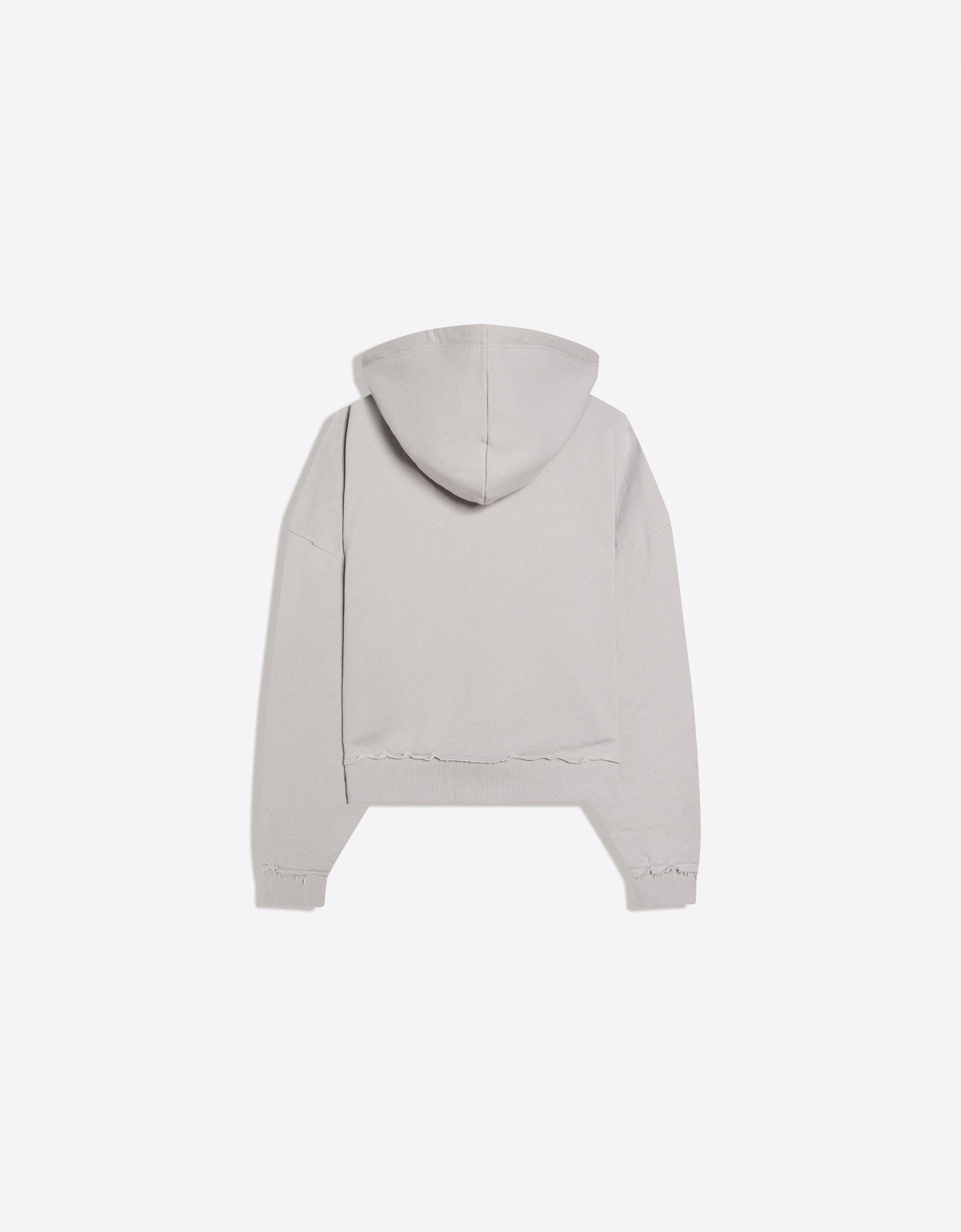 Boxy zip-up print sweatshirt - Grey
