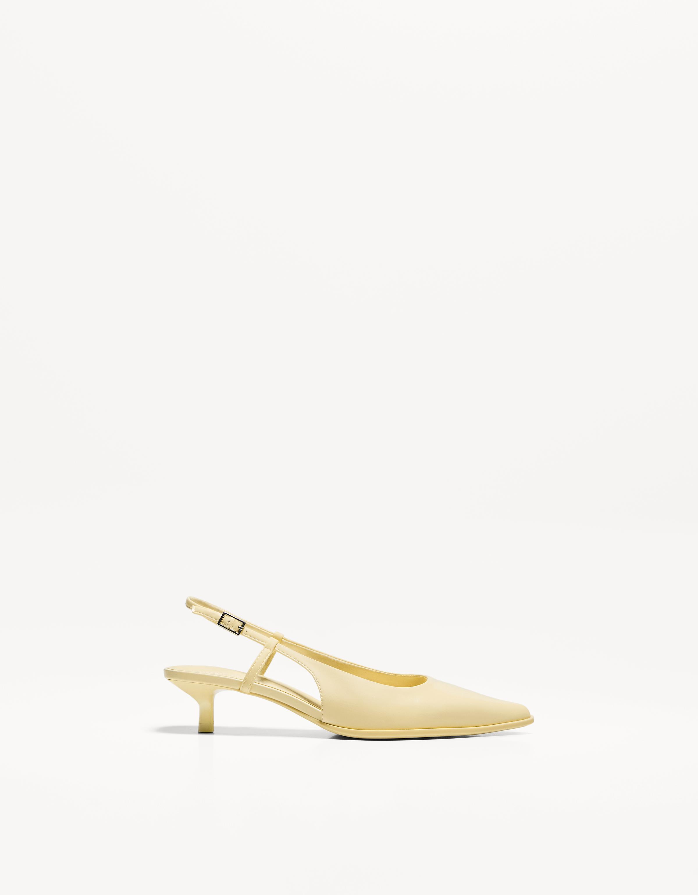 Bershka Absatzschuhe Mit Kitten-Heels Damen 38 Gelb