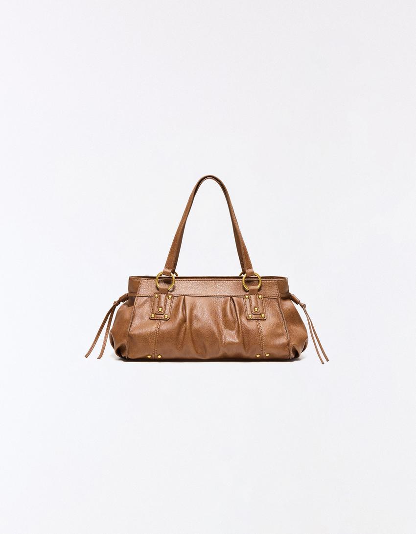 Tasche mit Nieten-Braun