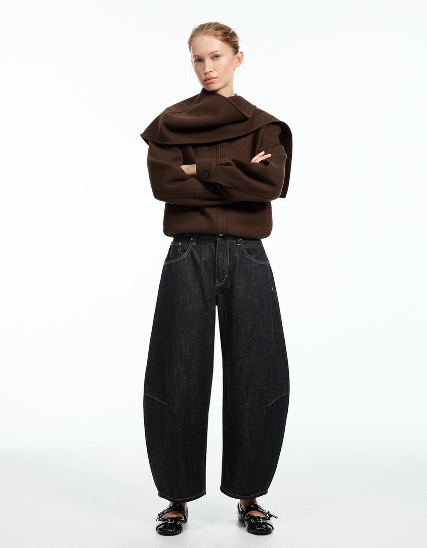 Bershka Barrel fit crop jean - Kadın
