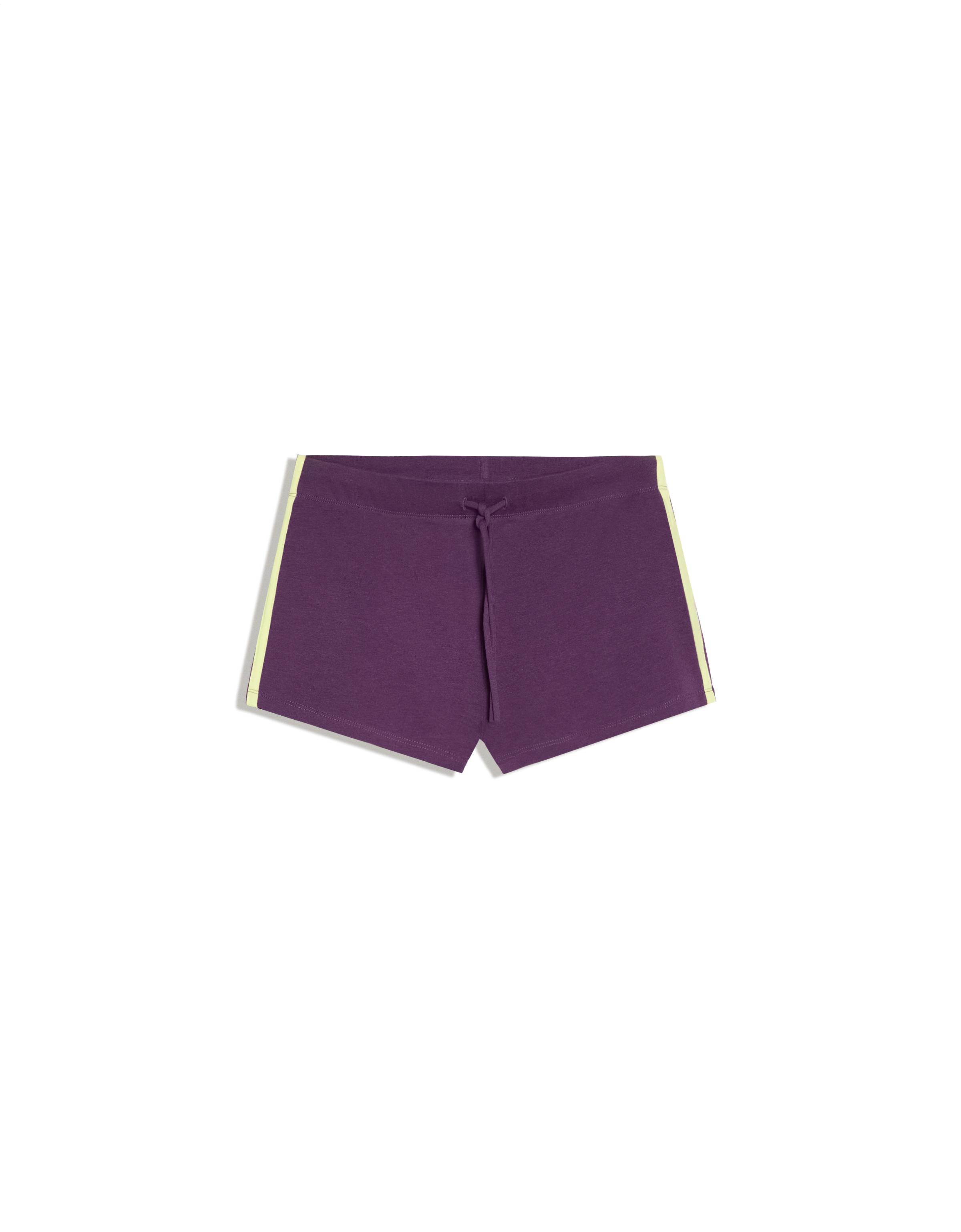 Mini shorts with side stripes — Violet