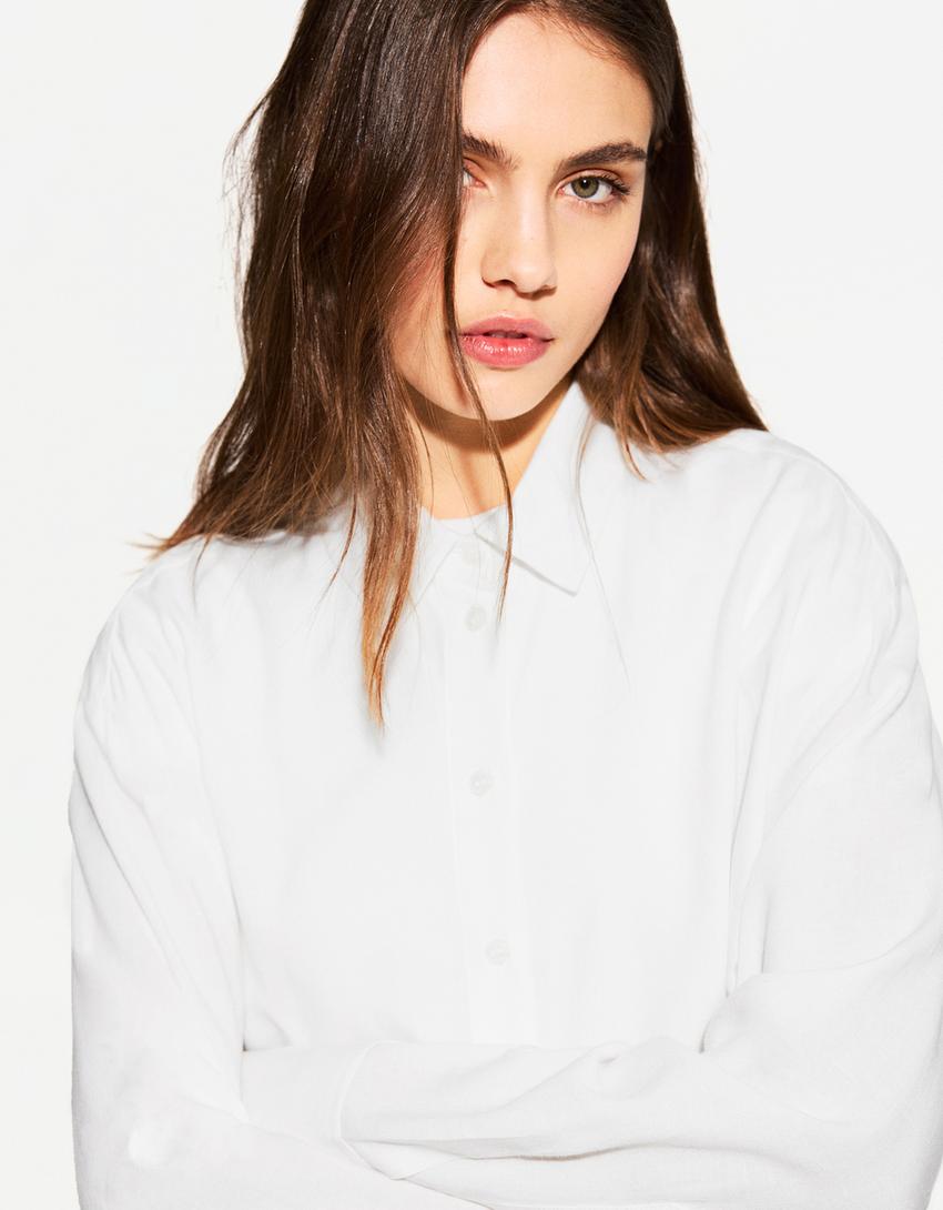 Chemise oversize lin-Blanc-2