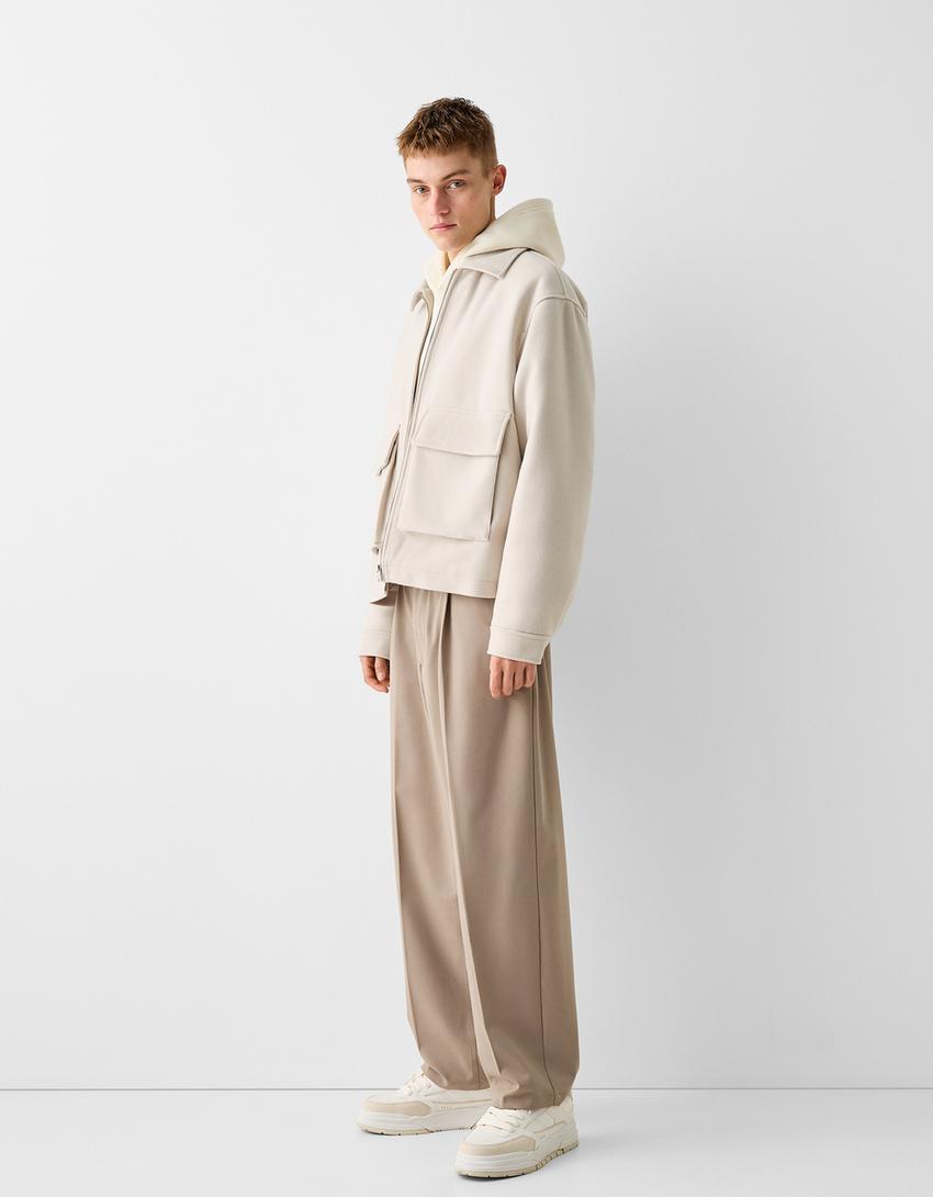 جاكيت بملمس لباد-رملي-3