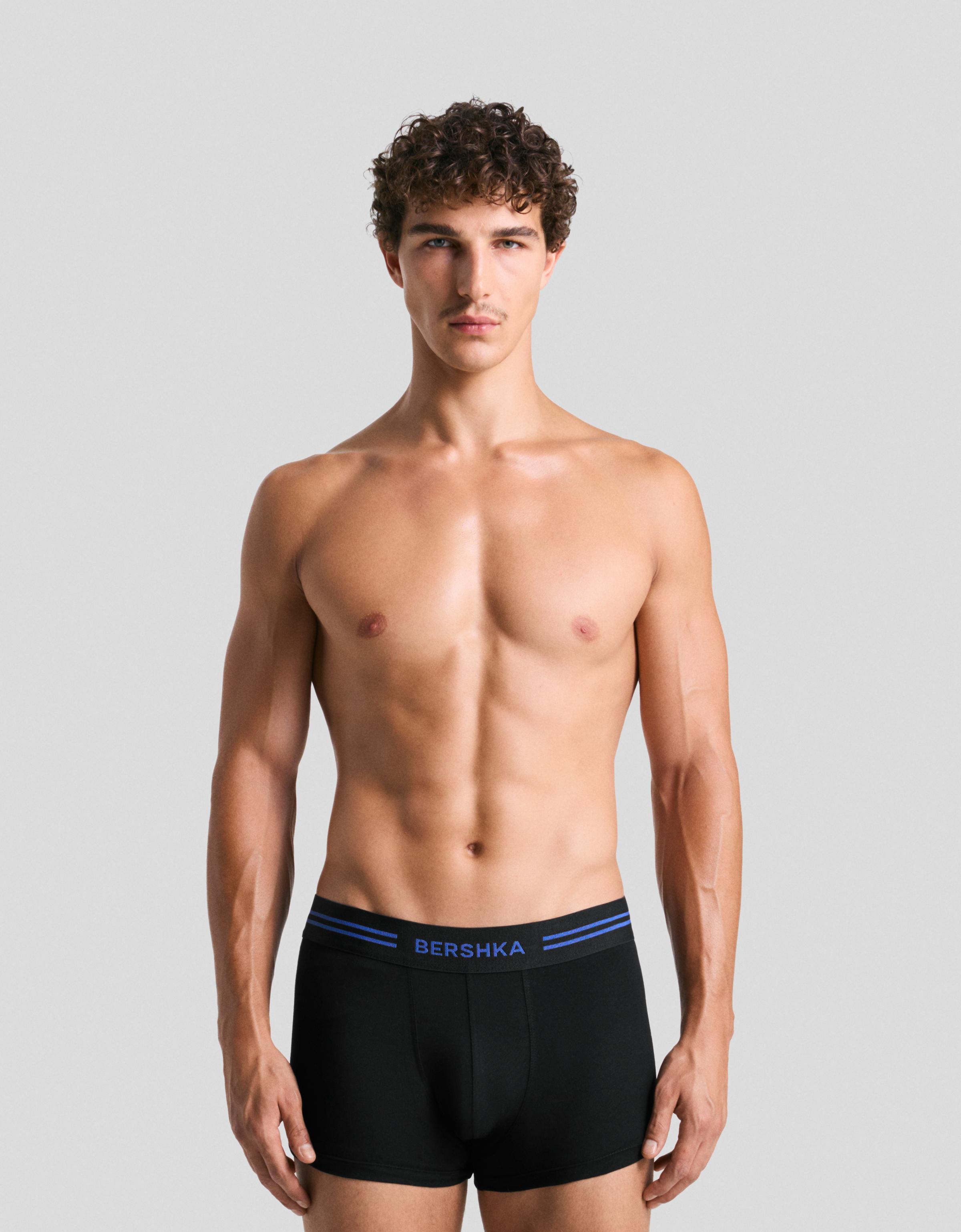 Bershka 3er-Pack Boxershorts Herren S Blau