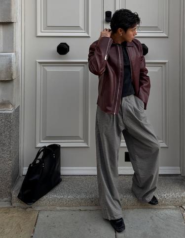 Baggy checked trousers — Mixed gray 1