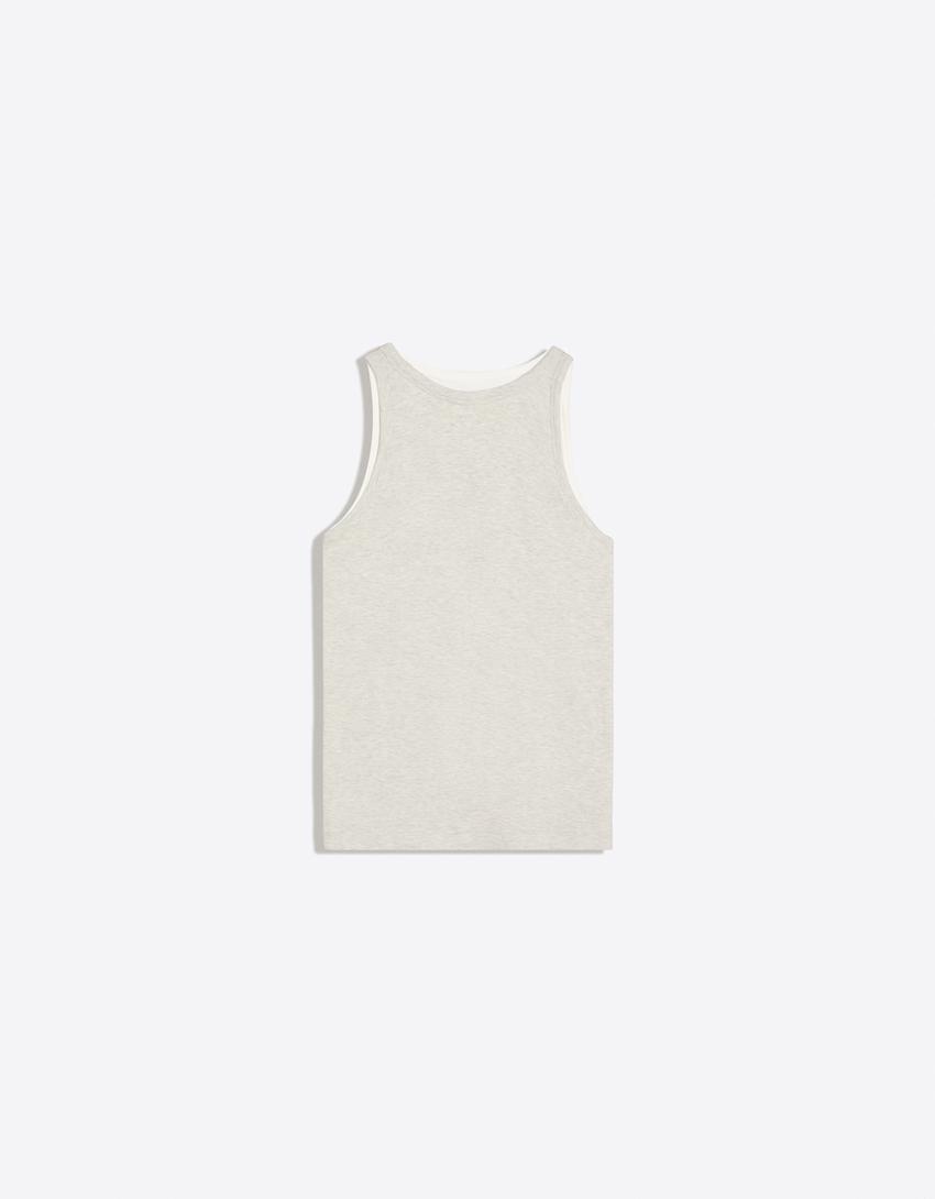 Double strap camisole-Grey