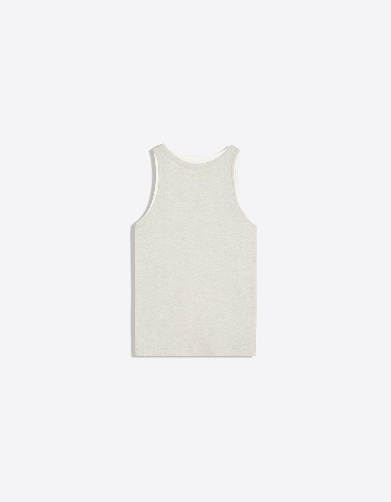Double strap vest top — Grey