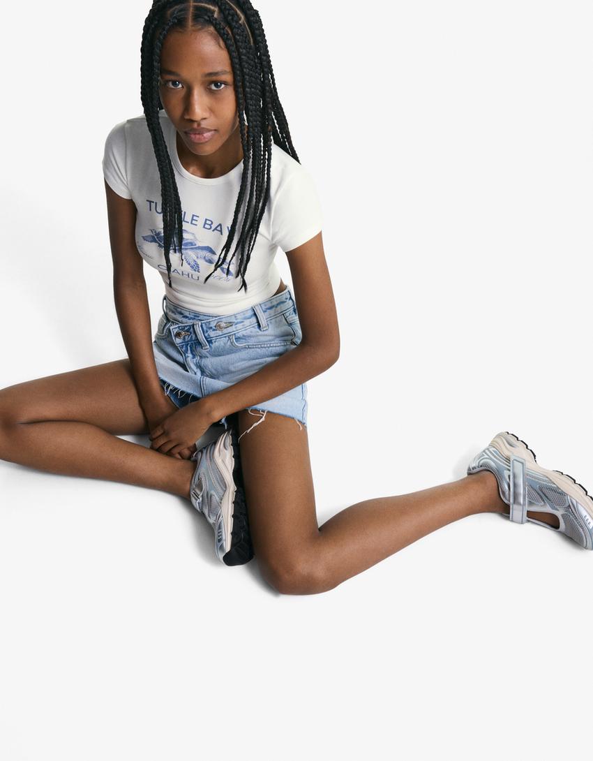 Short sleeve T-shirt with print-Off white