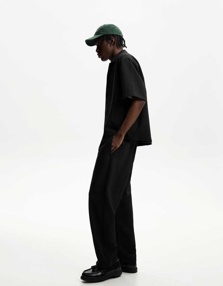 Pantalón jogger straight tailoring-Negro-2