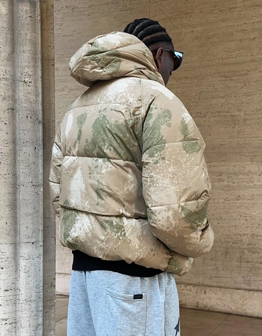 جاكيت صوف بغطاء للرأس-كاكي