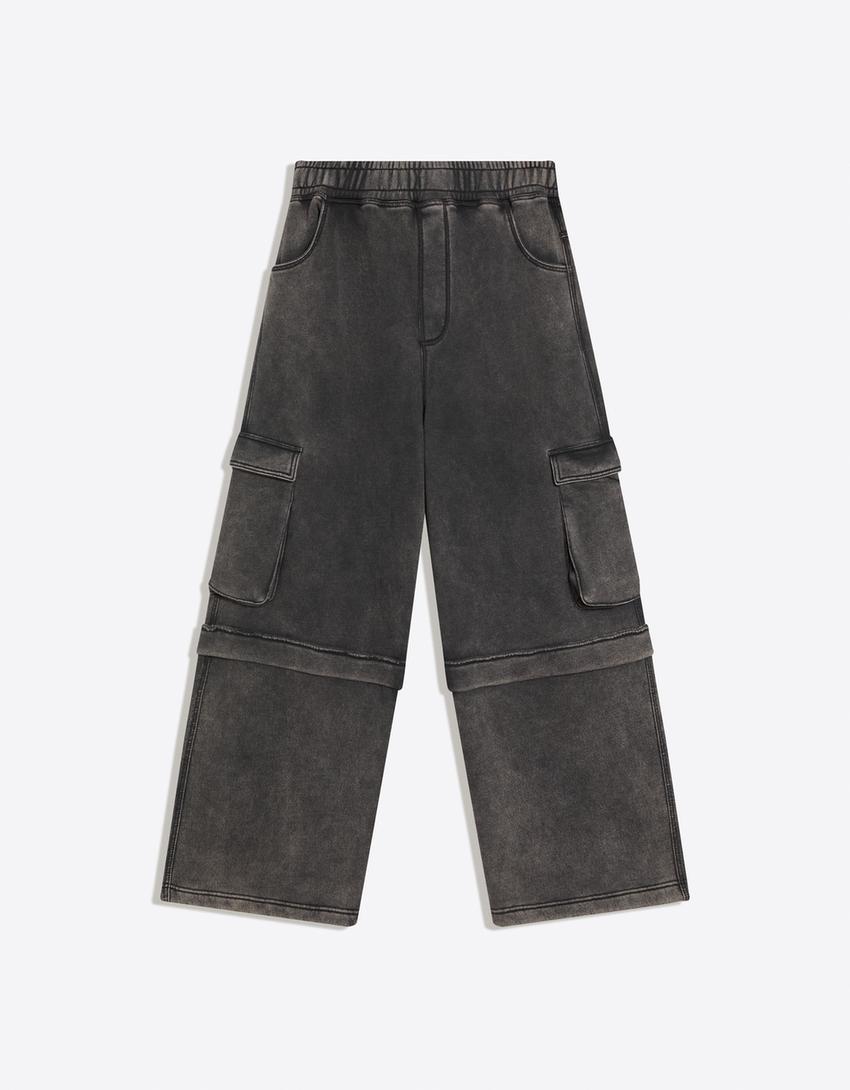 Pantalon cargo baggy fit-Gris