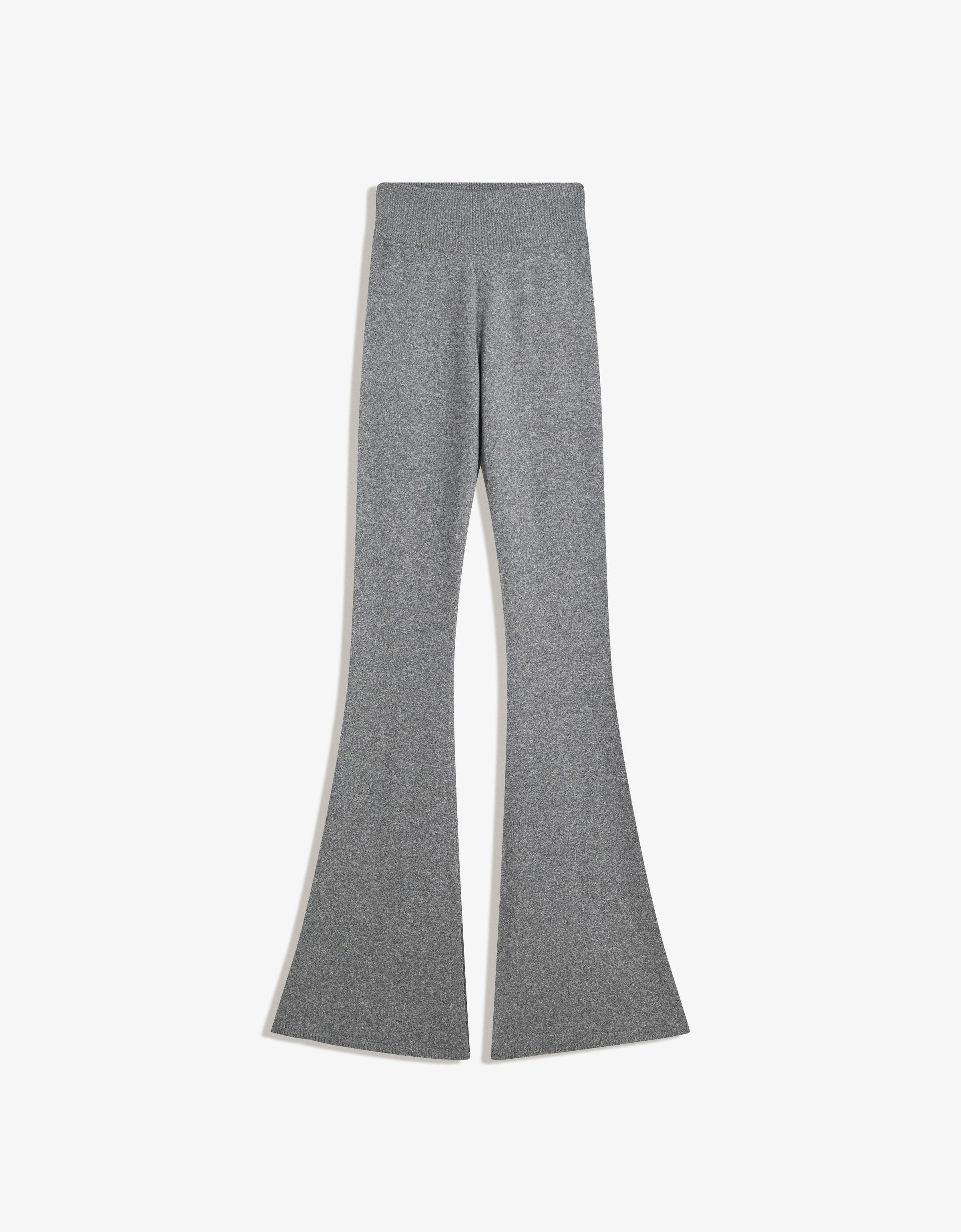 Bershka Schlaghose Mit Rippbund Damen L Grau
