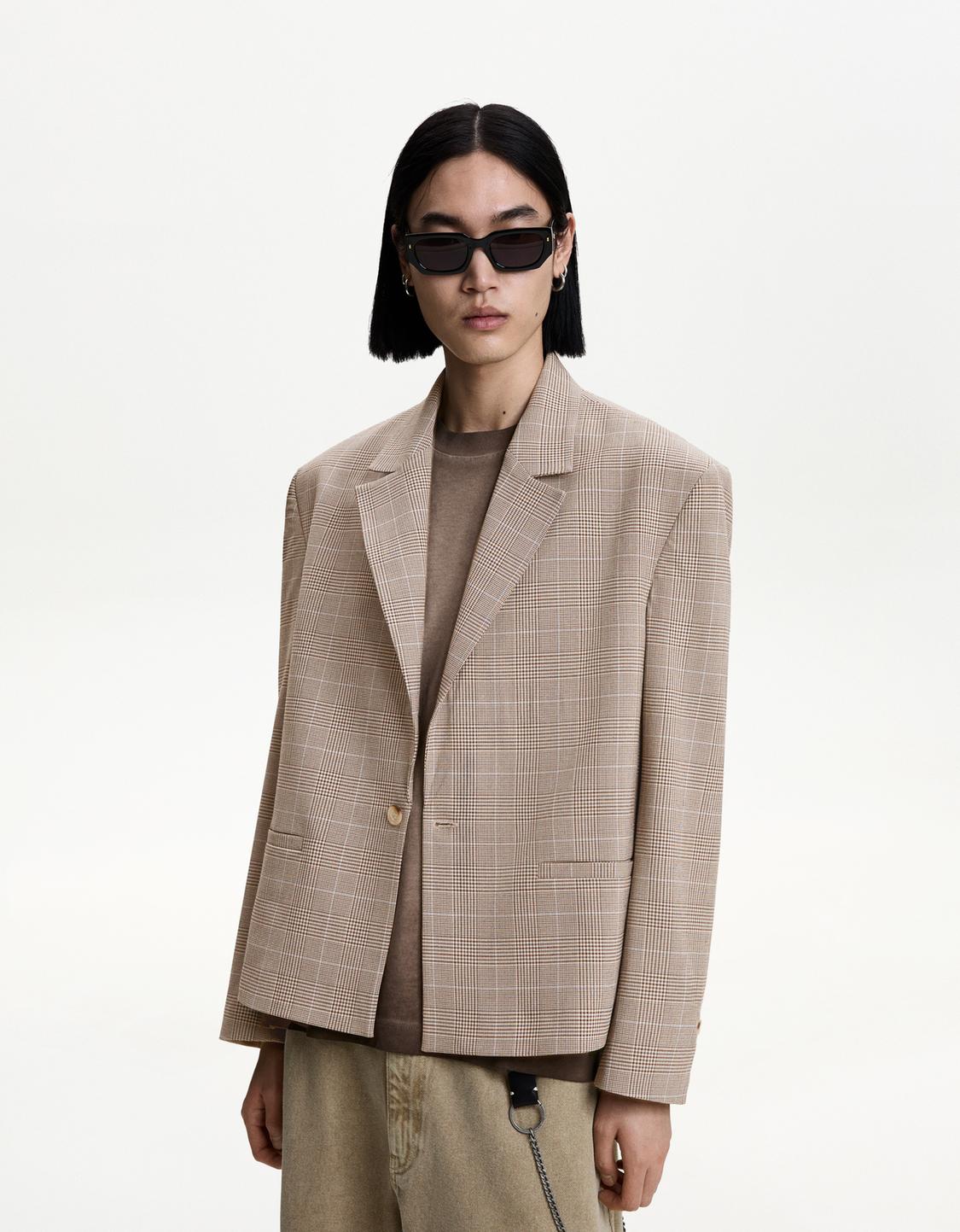 Checked blazer