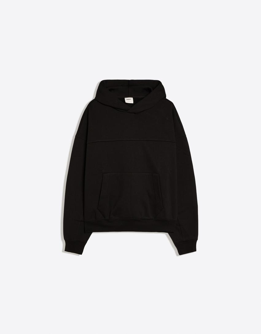 Hoodie mit Kapuze-Schwarz