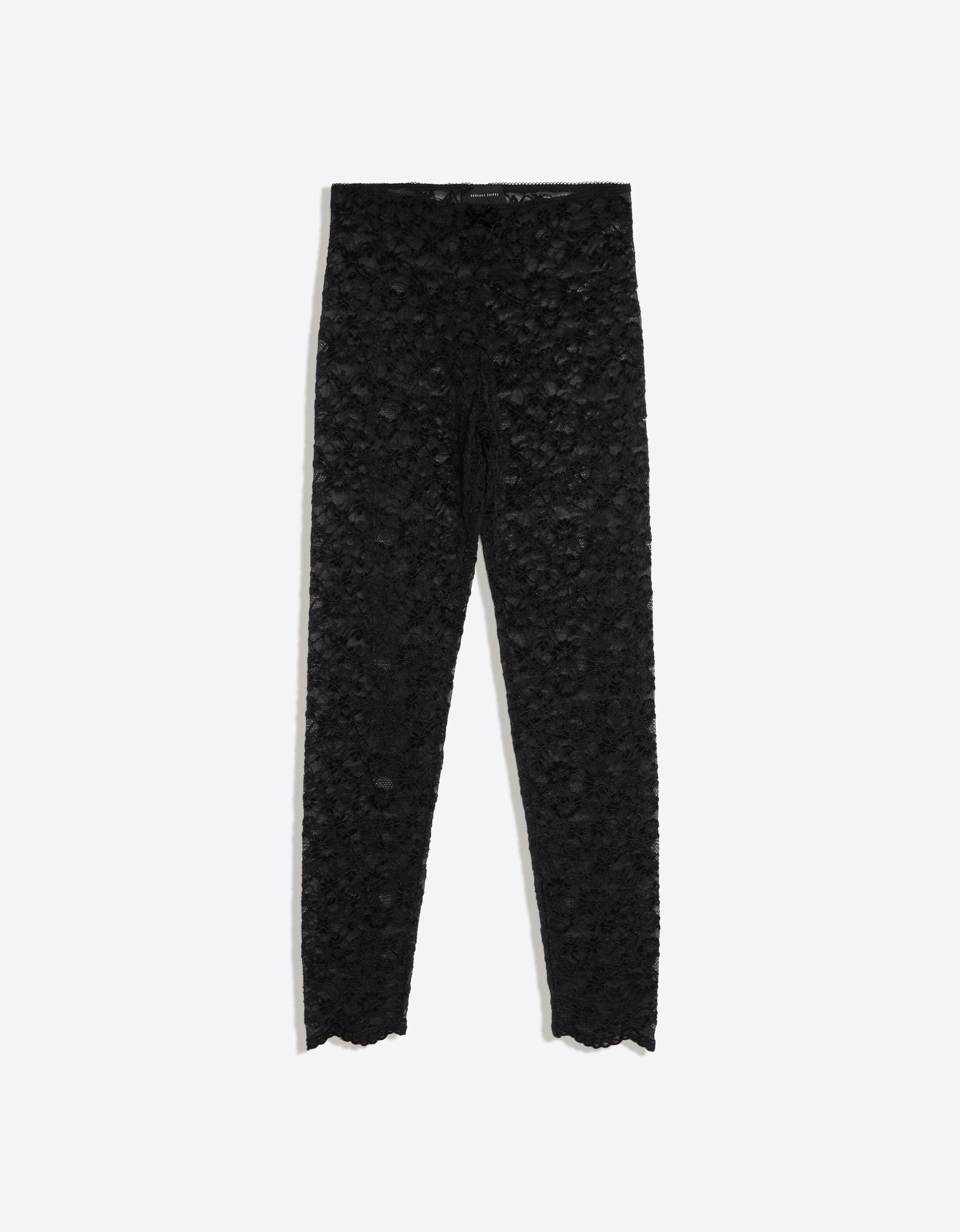 Bershka Dantelli tayt pantolon görsel 3