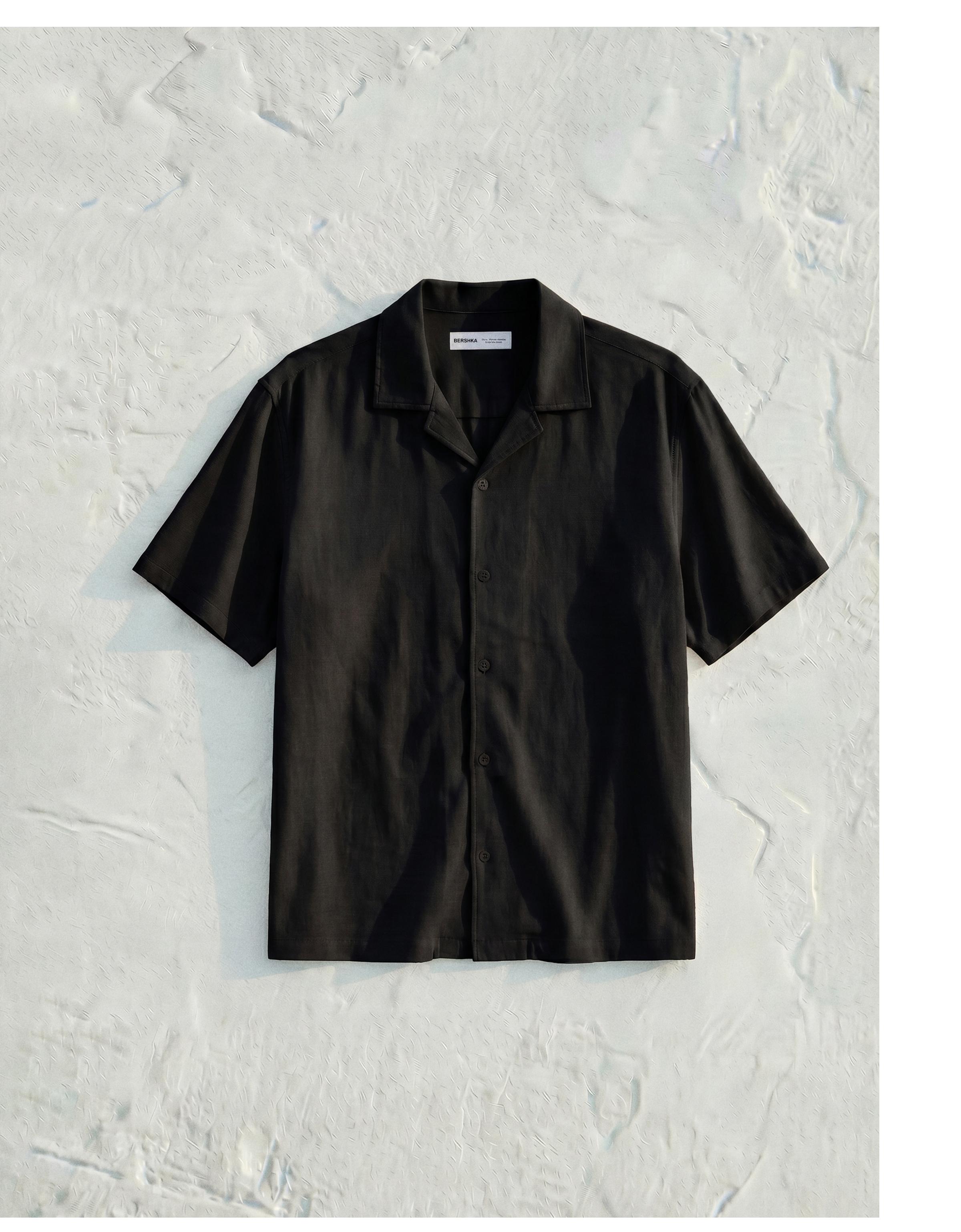 Rustic short sleeve shirt — Black